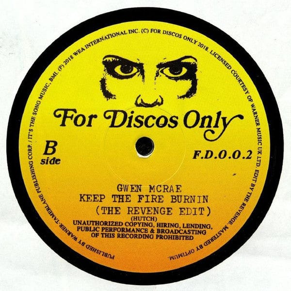 Hot Chocolate / Gwen McCrae - Heavens In The Back Seat Of My Cadillac / Keep The Fire Burnin (12") For Discos Only Vinyl