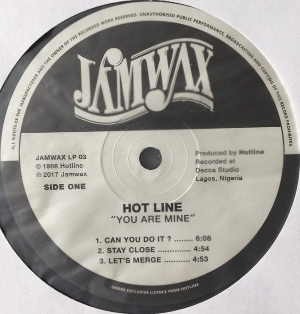 Hotline (5) - You Are Mine (LP) Jamwax,Happy Milf Records Vinyl