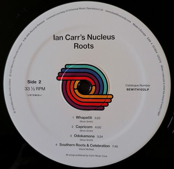 Ian Carr's Nucleus – Roots (LP, Be With Records, 2021) Image 4