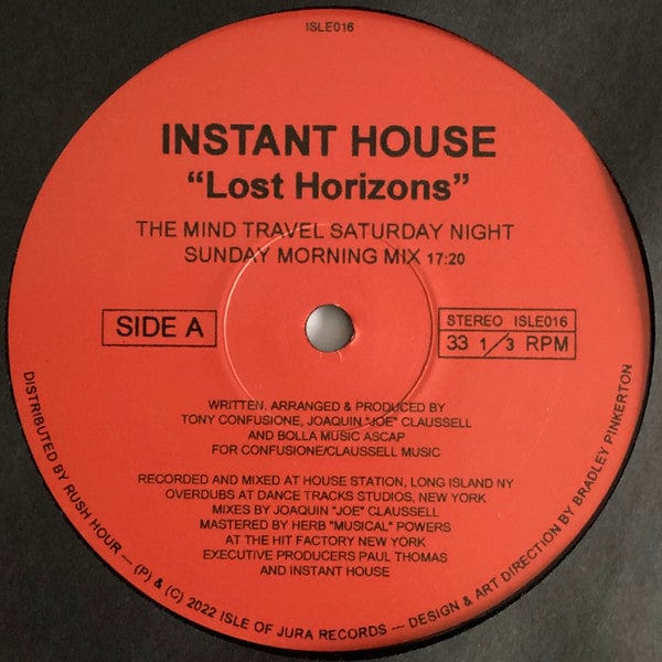 Instant House - Lost Horizons (12") Isle Of Jura Records Vinyl
