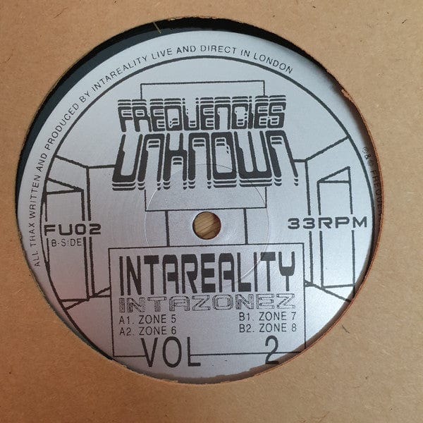 Intareality – IntaZonez Vol 2 (12", Frequencies Unknown, 2019) Front Cover