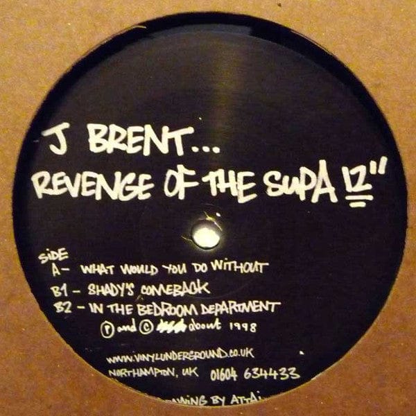 J. Brent – Revenge Of The Supa 12" (12", Vinyl Underground, 2016) Back Cover
