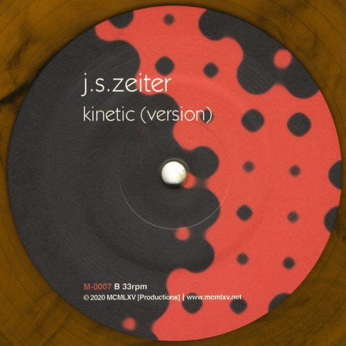 J.S.Zeiter – Kinetic (12", Orange Translucent Marbled, MCMLXV, 2021) Back Cover