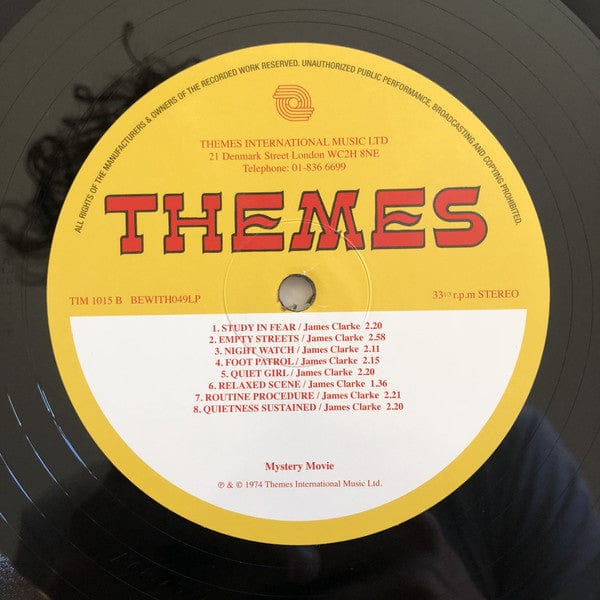 James Clarke – Mystery Movie (LP, 180g, Be With Records, 2018) Image 4