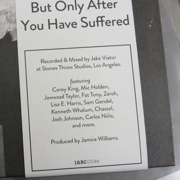Jamire Williams – But Only After You Have Suffered (LP, International Anthem Recording Company, 2021) Front Cover