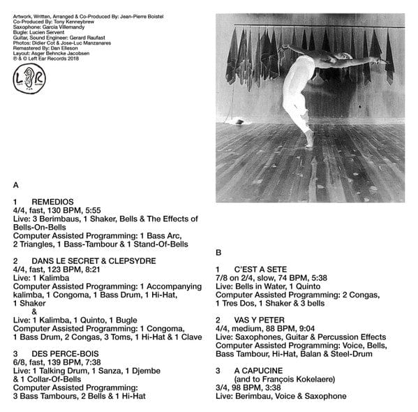 Jean-Pierre Boistel, Tony Kenneybrew - Percussions Pour La Danse (LP) Left Ear Records Vinyl