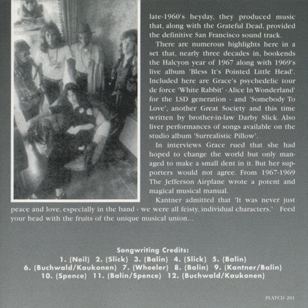 Jefferson Airplane - Feed Your Head (Live '67 - '69) (CD) Prism Leisure CD 5014293620123