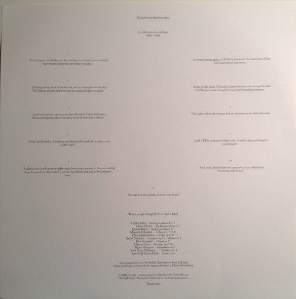 Jens Lekman – When I Said I Wanted To Be Your Dog (LP, Secretly Canadian, 2004) Image 5