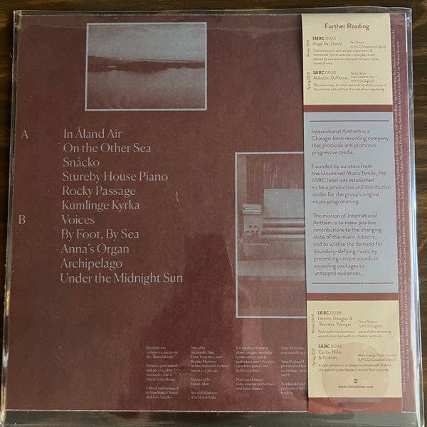 Jeremiah Chiu Marta Sofia Honer – Recordings From The Åland Islands (LP, International Anthem Recording Company, 2022) Image 3