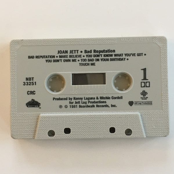 Joan Jett – Bad Reputation (Cassette, The Boardwalk Entertainment Co, 1981) Back Cover