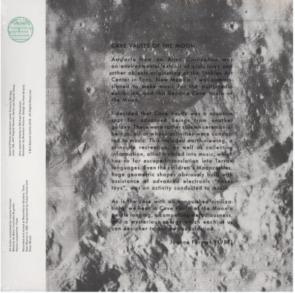 Joanne Forman – Cave Vaults Of The Moon (LP, Séance Centre, 2018) Back Cover