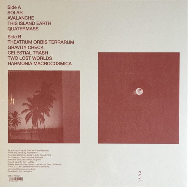 Joe McPhee Lasse Marhaug – Harmonia Macrocosmica (LP, Smalltown Supersound, 2020) Back Cover
