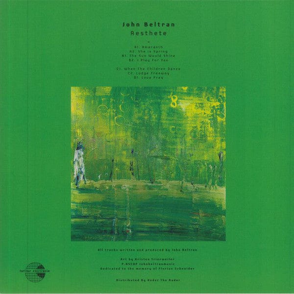 John Beltran – Aesthete (2x12", Furthur Electronix, 2021) Back Cover