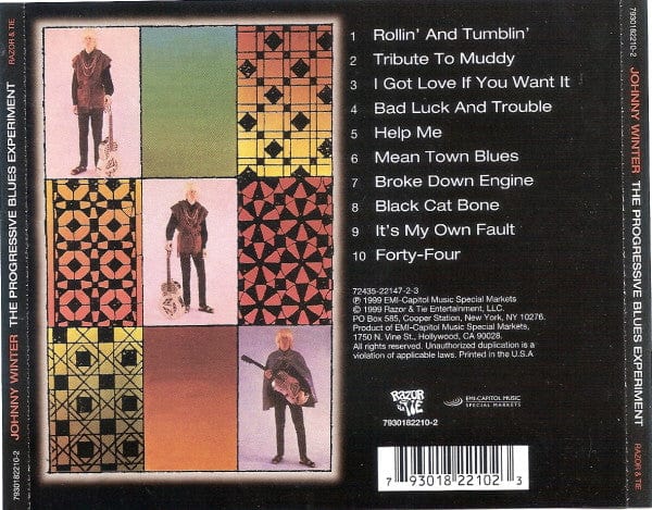 Johnny Winter – The Progressive Blues Experiment (CD, Razor & Tie, 1999) Image 4