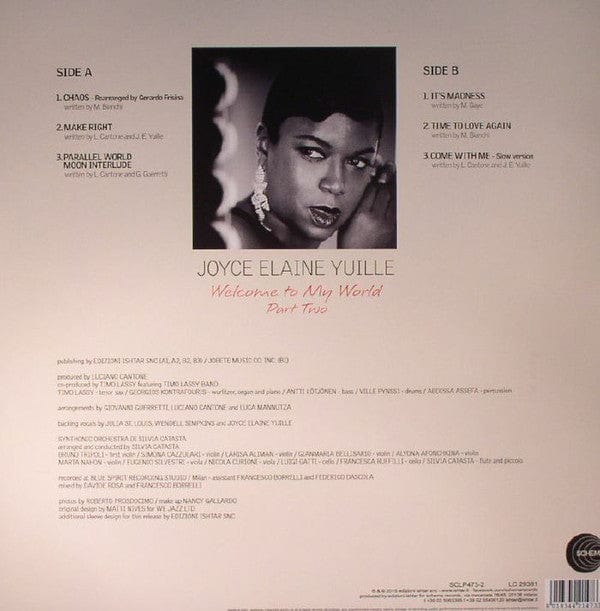 Joyce Elaine Yuille – Welcome To My World: Part Two (LP, Schema, 2016) Back Cover