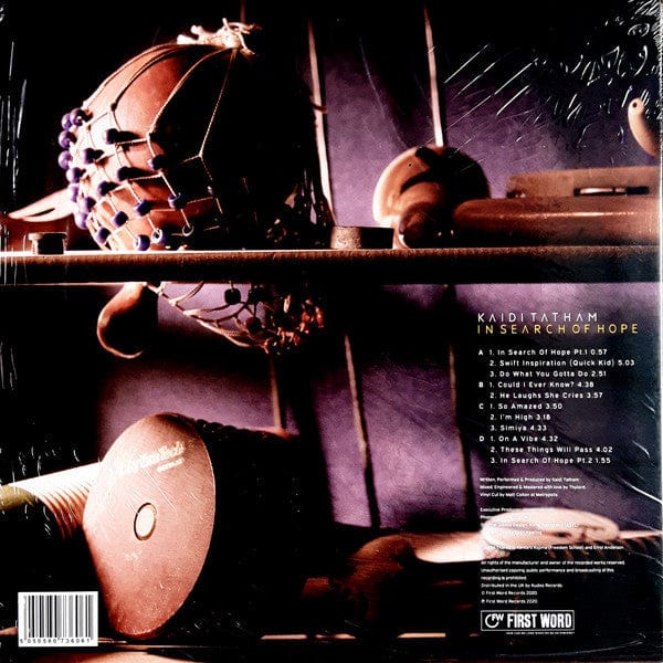 Kaidi Tatham – In Search Of Hope (2x12", Gatefold, First Word Records, 2020) Back Cover