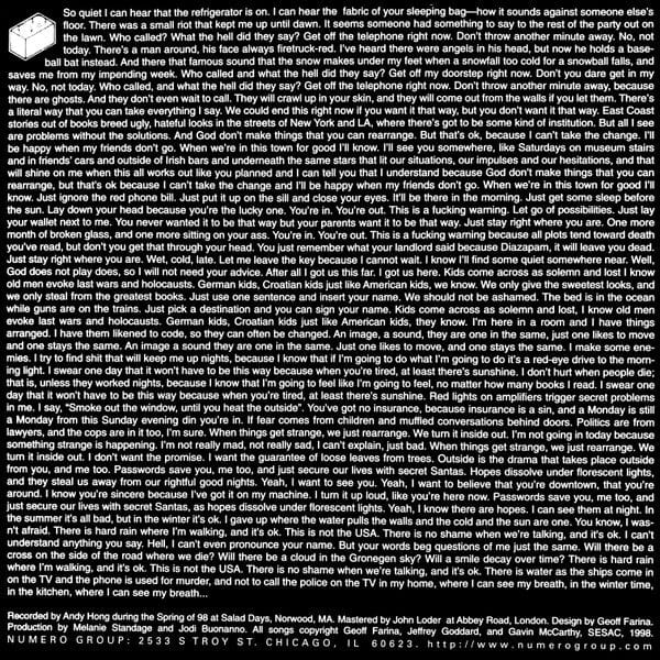 Karate – The Bed Is In The Ocean (LP, Lego Tri-color (Yellow / White / Green), Numero Group, 2022) Image 5