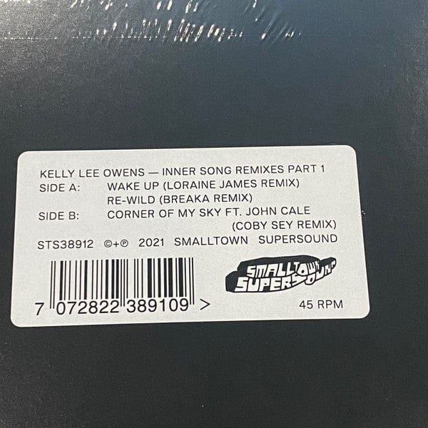 Kelly Lee Owens – Inner Song Remixes Part 1 (12", Smalltown Supersound, 2021) Back Cover