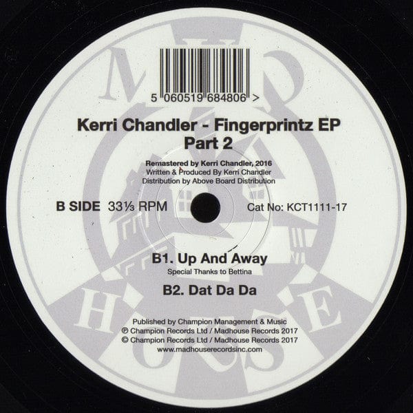 Kerri Chandler - Fingerprintz EP Part 2 (12", EP, RM) Madhouse Records, Inc.
