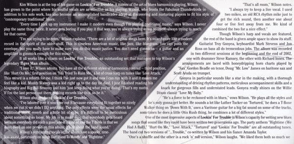 Kim Wilson – Lookin' For Trouble! (CD, M.C. Records, 2003) Image 5