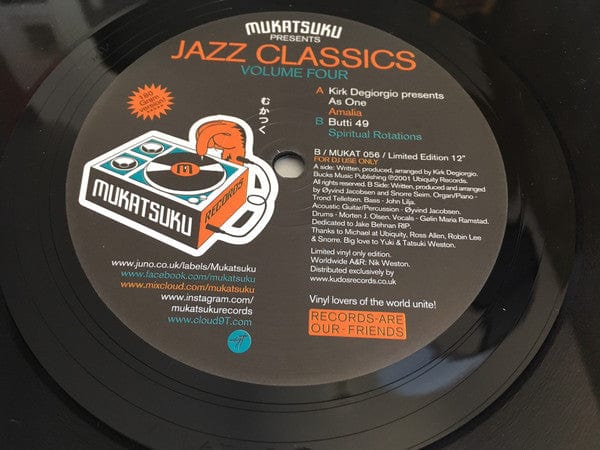 Kirk Degiorgio As One Butti 49 – Jazz Classics Volume Four (12", Mukatsuku Records, 2018) Image 4
