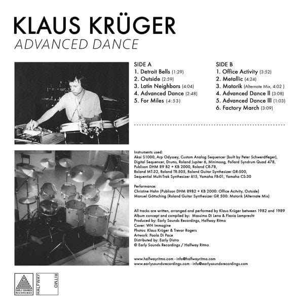 Klaus Krüger - Advanced Dance (LP) Early Sounds Recordings,Halfway Ritmo Vinyl