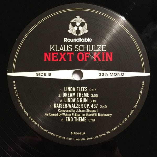 Klaus Schulze – Next Of Kin (Music from the Motion Picture Soundtrack) (LP, The Roundtable, 2019) Image 5