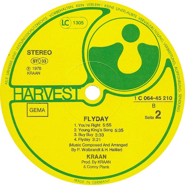 Kraan - Flyday (LP) Harvest, EMI Electrola Vinyl