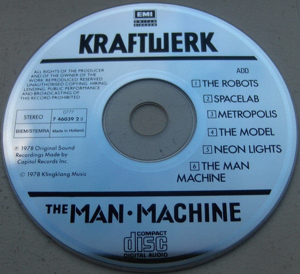 Kraftwerk - The Man Machine (CD) EMI United Kingdom,EMI United Kingdom CD 077774603928