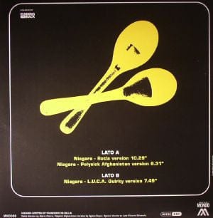L.U.C.A. Rotla Polysick – Niagara (12", Edizioni Mondo, 2015) Back Cover