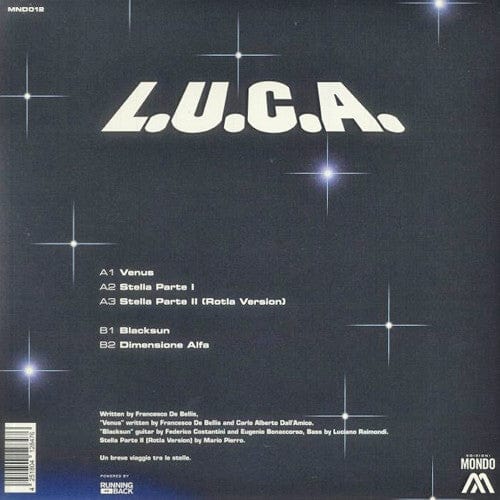 L.U.C.A. – Un Breve Viaggio Tra Le Stelle (12", Edizioni Mondo, 2022) Back Cover