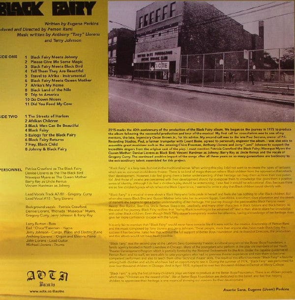 La Mont Zeno Theatre – Black Fairy (LP, Athens Of The North, 2015) Back Cover