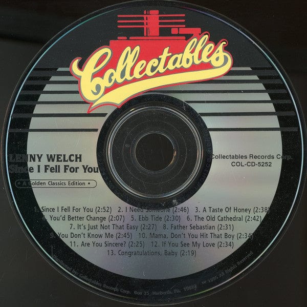 Lenny Welch – Since I Fell For You A Golden Classics Edition (CD, Collectables, 1995) Image 3