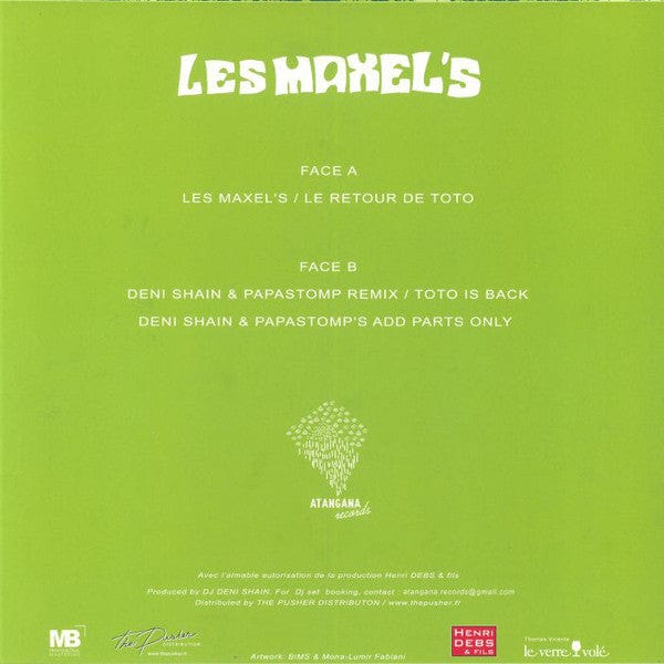 Les Maxel's – Le Retour de Toto EP (12", Atangana Records, 2018) Back Cover