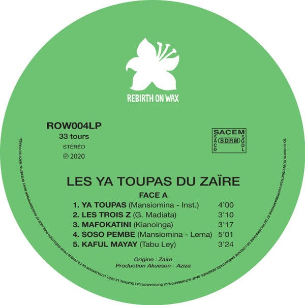 Les Ya Toupas du Zaire – Les Ya Toupas du Zaïre (LP, Limited Edition Of 500 Copies ., Rebirth On Wax, 2020) Image 5