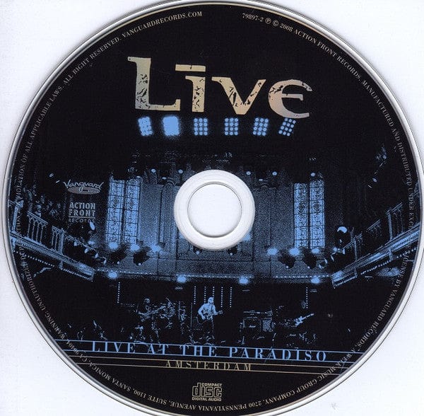Live - Live At The Paradiso Amsterdam (CD) Action Front Records,Vanguard CD 015707989725