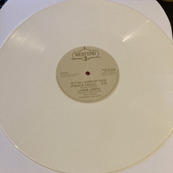 Loose Joints - Is It All Over My Face (12", RE, RM, RP, Whi) West End Records