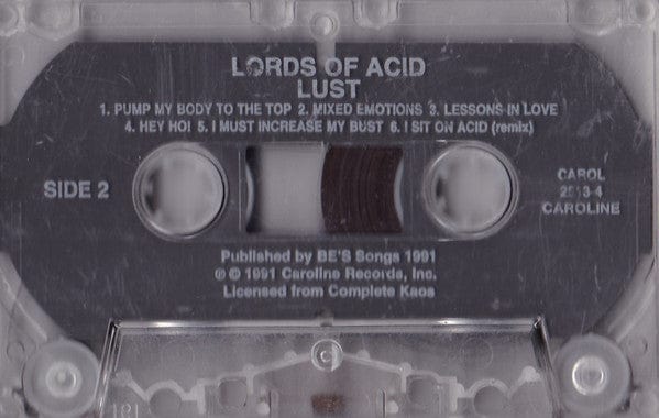 Lords Of Acid - Lust (Cassette) Caroline Records Cassette 017046251341