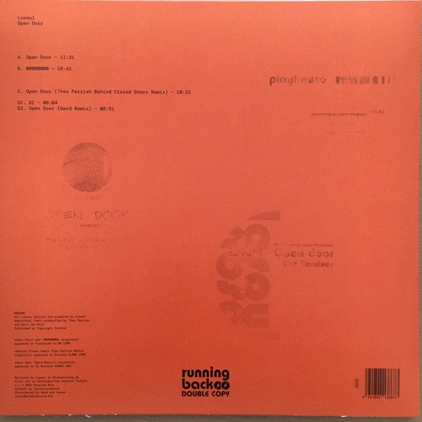 LoSoul - Open Door (2x12") Running Back Double Copy Vinyl 4251804138673