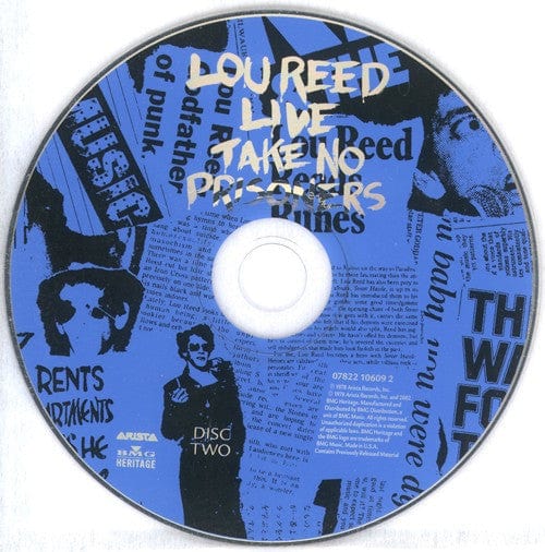 Lou Reed - Lou Reed Live - Take No Prisoners (2xCD) Arista,BMG Heritage CD 078221060929