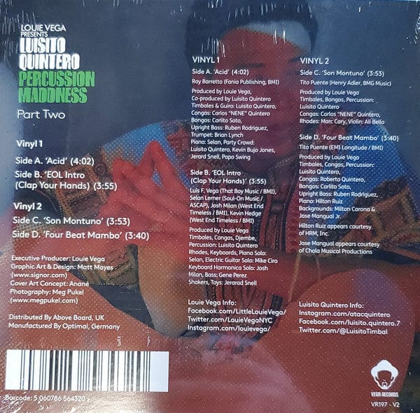 Louie Vega Presents Luisito Quintero - Percussion Maddness Part Two (2x7") Vega Records