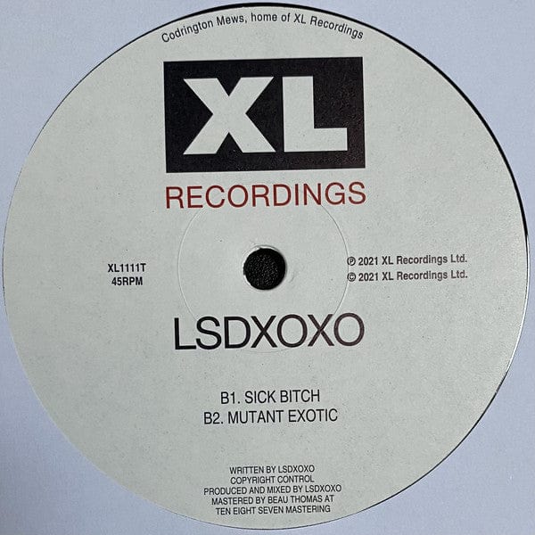 LSDXOXO - Dedicated 2 Disrespect on XL Recordings at Further Records