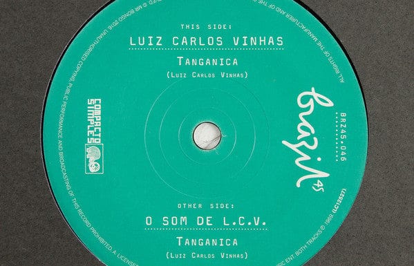 Luiz Carlos Vinhas O Som De L.C.V. – Tanganica / Tanganica (7", Mr Bongo, 2016) Image 5