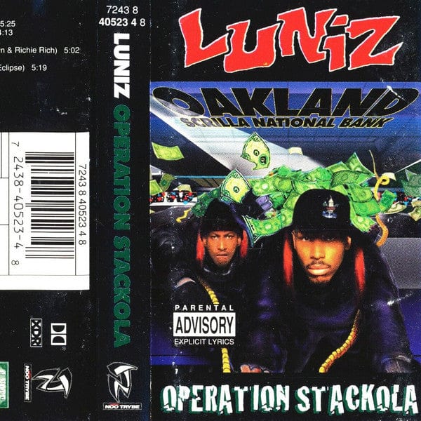 Luniz – Operation Stackola (Cassette, Noo Trybe Records, 1995) Back Cover