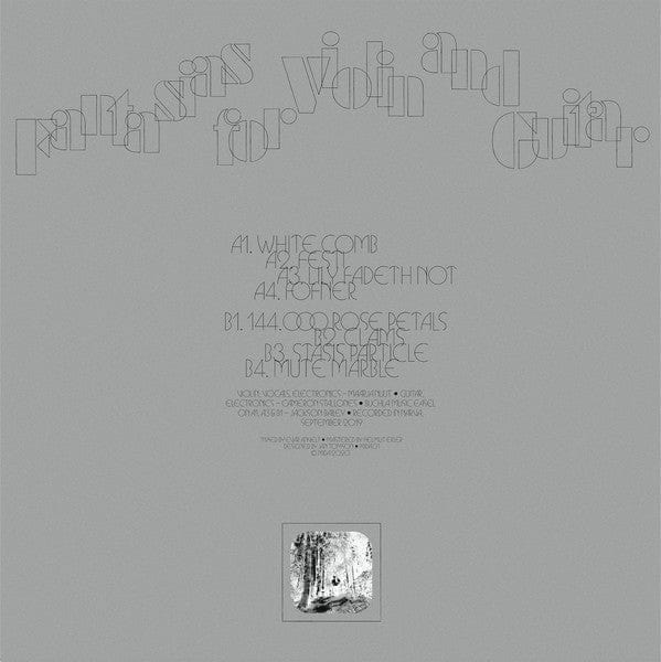 Maarja Nuut Sun Araw – Fantasias For Violin And Guitar (LP, MIDA, 2020) Image 4