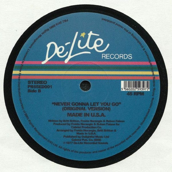 Made In U.S.A.* - Never Gonna Let You Go (12") De-Lite Records