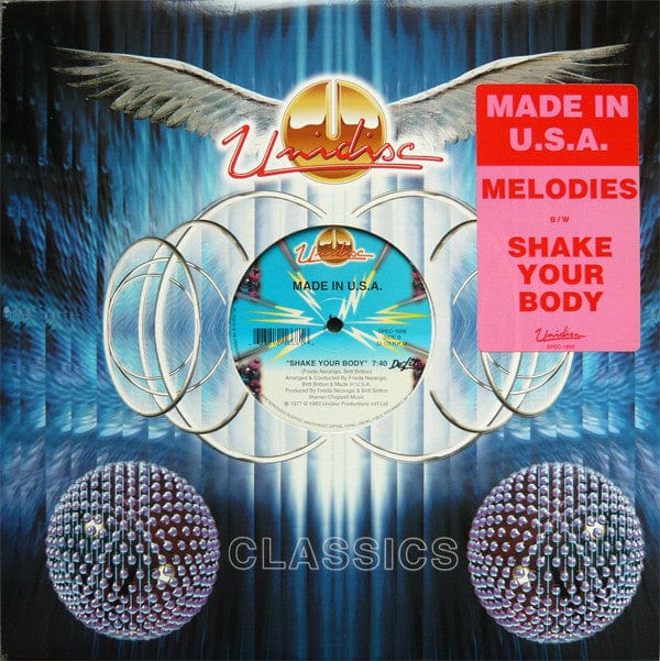 Made In USA - Melodies / Shake Your Body (12") Unidisc Vinyl