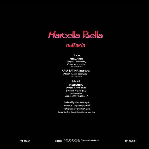 Marcella Bella – Nell'Aria (12", Popart, 2020) Image 4