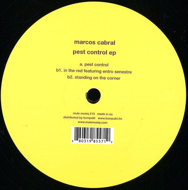 Marcos Cabral – Pest Control EP (12", Mule Musiq, 2017) Front Cover