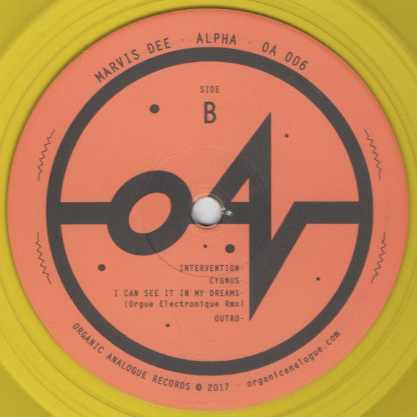 Marvis Dee - Alpha (12", Yel) Organic Analogue Records